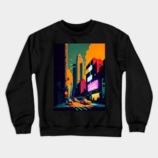 New York Street Scene Crewneck Sweatshirt